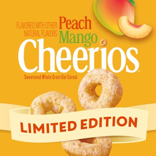 General Mills Peach Mango Cheerios Limited Edition Cereal Perspective: back