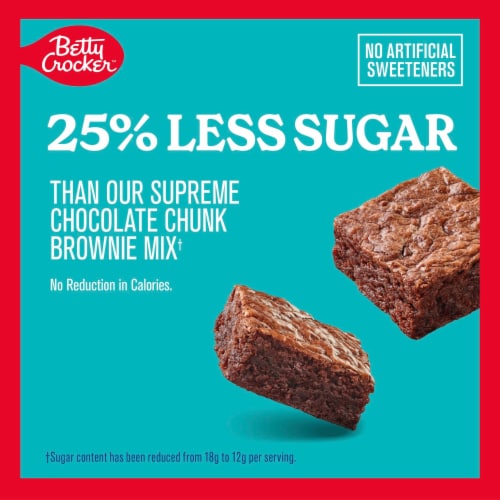 Betty Crocker Lower Sugar Double Chocolate Fudge Brownie Mix Perspective: back
