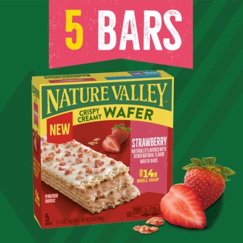 Nature Valley Strawberry Crispy Creamy Wafer Bars Perspective: back