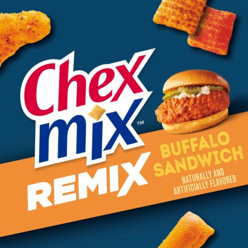 Chex Mix Remix Buffalo Sandwich Flavored Snack Mix Perspective: back
