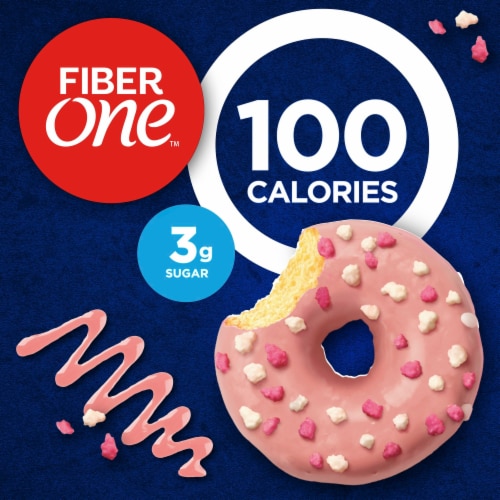 Fiber One 100 Calorie Strawberries and Creme Donuts Perspective: back