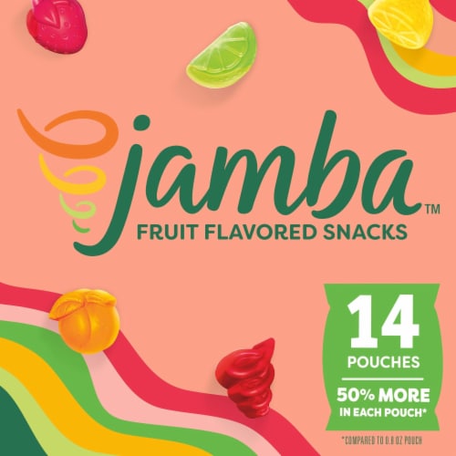 Jamba Strawberry Surf Rider Smoothie Inspired Fruit Flavored Snacks Perspective: back