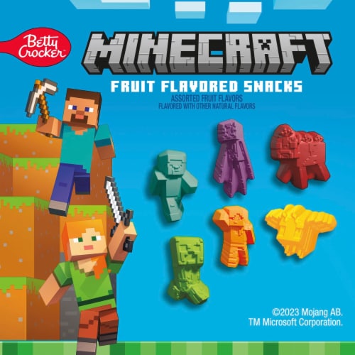 Betty Crocker Minecraft Fruit Flavored Kids Snacks Perspective: back