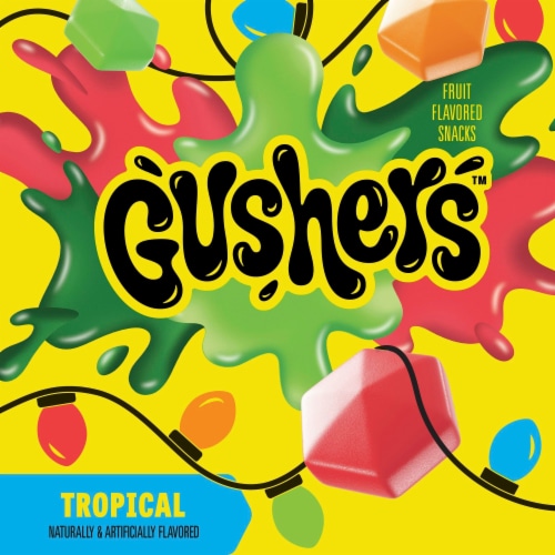 Gushers Holiday Edition Tropical Fruit Flavored Snacks Perspective: back