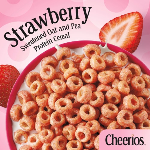 General Mills Strawberry Cheerios Protein Large Size Cereal Perspective: back