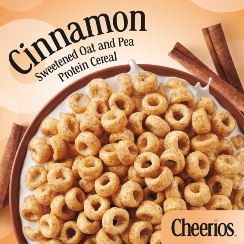 General Mills Cinnamon Cheerios Protein Large Size Cereal Perspective: back