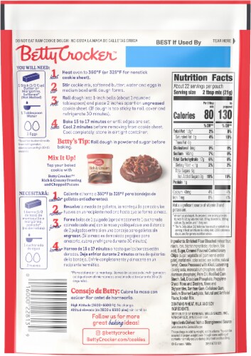 Betty Crocker™ Chocolate Caramel Soft Baked Cookie Mix Perspective: back