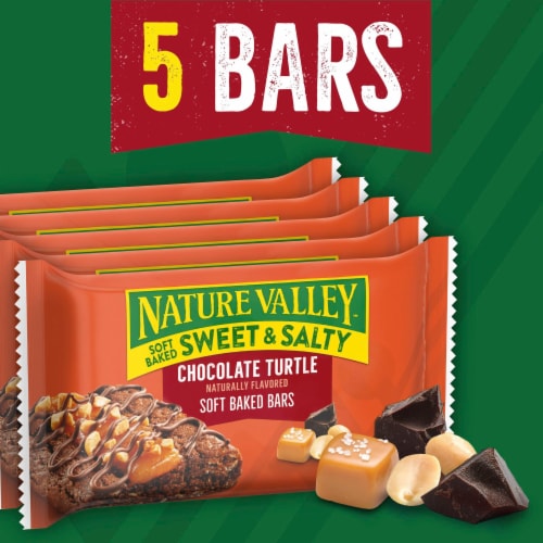 Nature Valley Soft Baked Sweet & Salty Chocolate Turtle Snack Bars Perspective: back