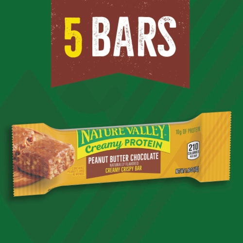 Nature Valley Creamy Protein Peanut Butter Chocolate Snack Bars Perspective: back