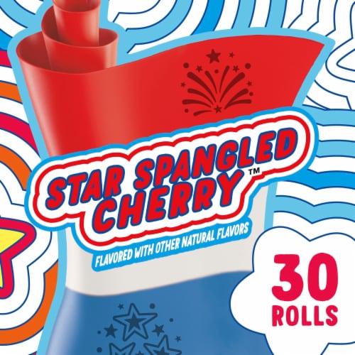Fruit Roll-Ups Star Spangled Cherry Fruit Flavored Snacks Party Pack Perspective: back