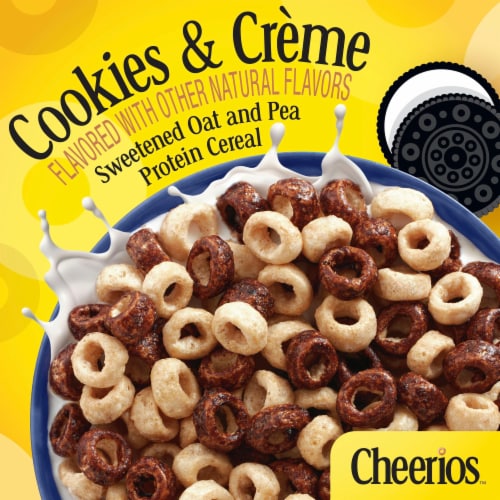 General Mills Cookies and Crème Cheerios Protein Large Size Cereal Perspective: back