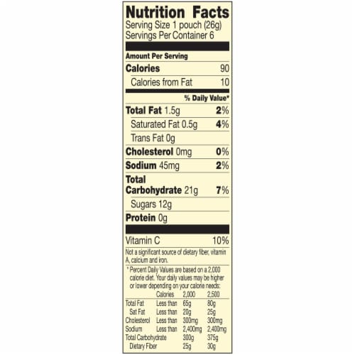 Fruit Gushers Tropical Flavors Fruit Snacks Perspective: back