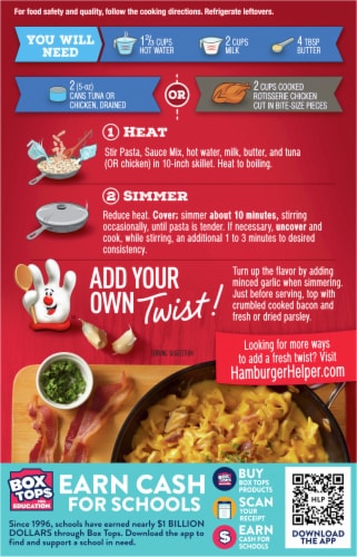 Tuna Helper Tuna Cheesy Pasta Perspective: back