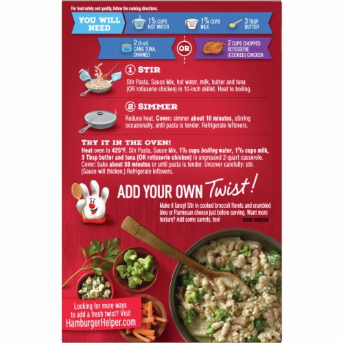 Tuna Helper Tuna Creamy Broccoli Pasta Perspective: back