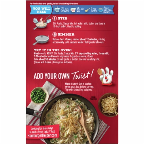 Tuna Helper™ Tetrazzini Pasta Perspective: back