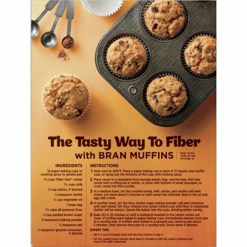 General Mills Fiber One Original Bran Cereal Perspective: back