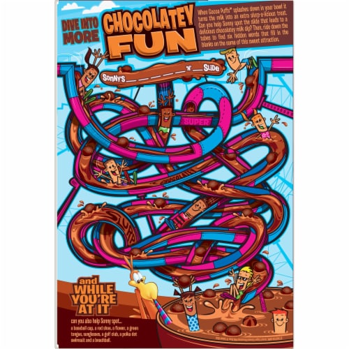 General Mills Cocoa Puffs Cereal Perspective: back
