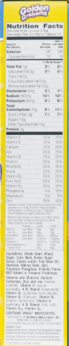 General Mills Golden Grahams Cereal Perspective: back