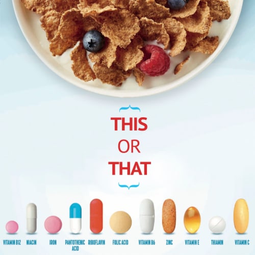 Total Whole Grain Flakes Breakfast Cereal Perspective: back