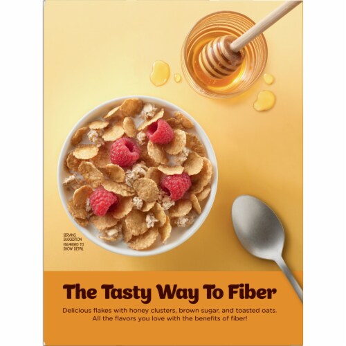 General Mills Fiber One Honey Clusters Cereal Perspective: back