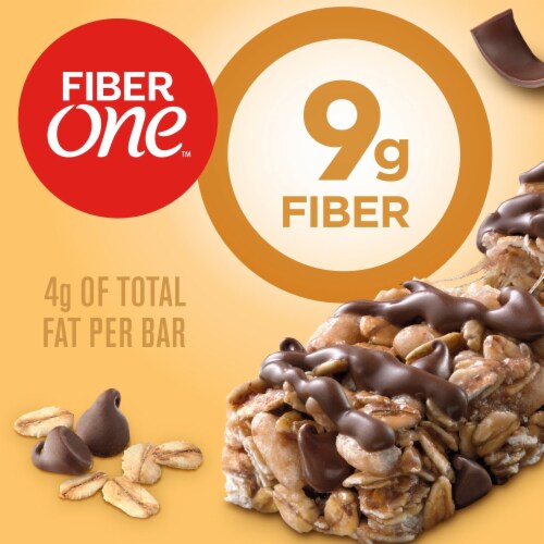 Fiber One Chewy Bars Oats & Chocolate Fiber Snacks Perspective: back