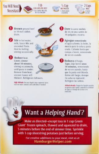 Hamburger Helper Classic Bacon Cheeseburger Perspective: back