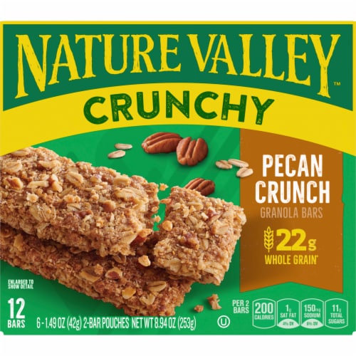 Nature Valley Pecan Crunchy Granola Bars Perspective: back