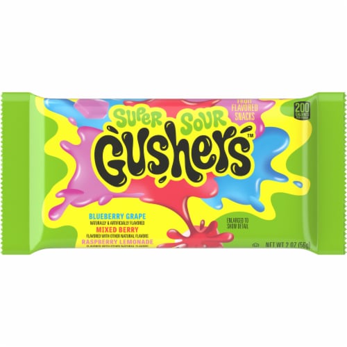 Gushers Sour Berry Fruit Flavored Snacks Perspective: back