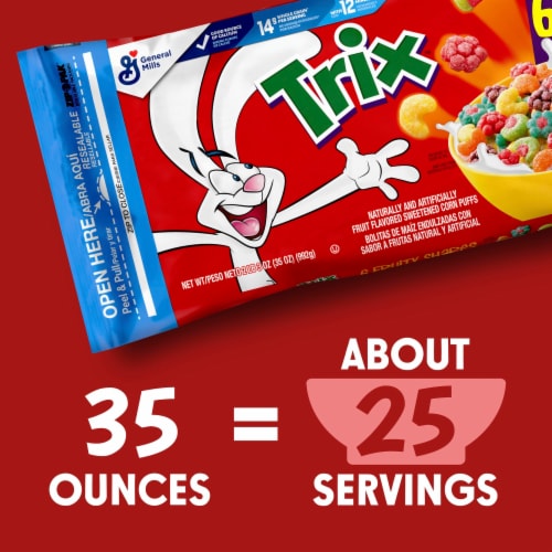 General Mills Trix Bag Cereal Perspective: back