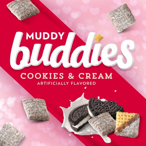 Chex Mix Valentine's Cookies and Cream Muddy Buddies Bulk Lunch Box Snack Bags Perspective: back