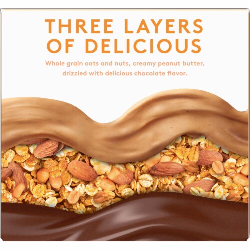 Nature Valley Peanut Butter Chocolate Three Layer Granola Nut Bars Perspective: back