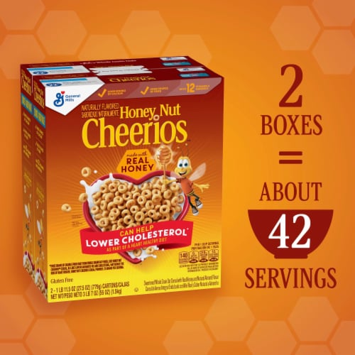 General Mills Honey Nut Cheerios Cereal, 2 ct / 27.5 oz - Ralphs