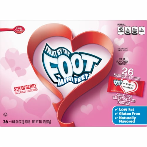 Fruit by the Foot Mini Feet Strawberry Fruit Flavored Snacks Perspective: back