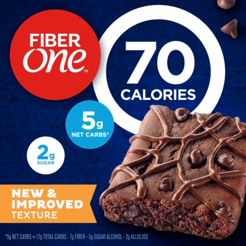 Fiber One 70 Calorie Brownies Chocolate Fudge Snack Bars Perspective: back