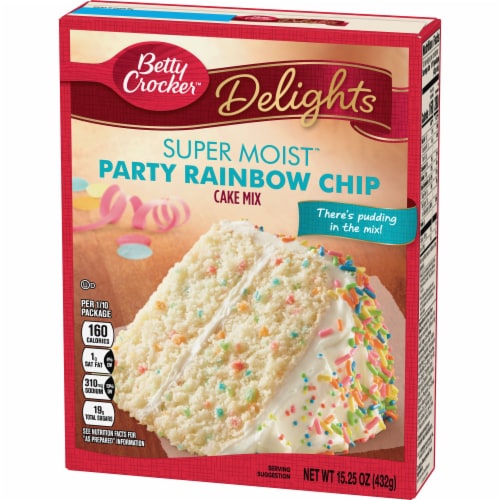 Betty Crocker™ Super Moist™ Party Rainbow Chip Cake Mix Perspective: back