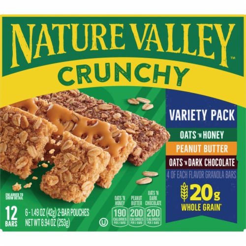 Nature Valley Granola Bars, Peanut Butter, Crunchy - 6 pack, 1.49 oz