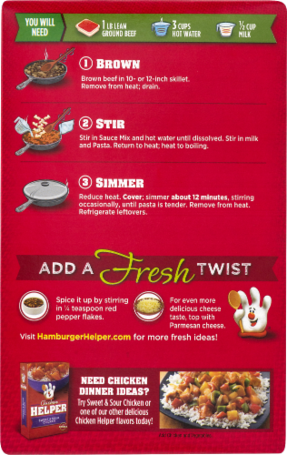 Hamburger Helper Italian Lasagna Perspective: back