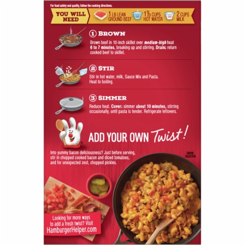 Hamburger Helper™ Double Cheeseburger Macaroni Meal Kit Perspective: back