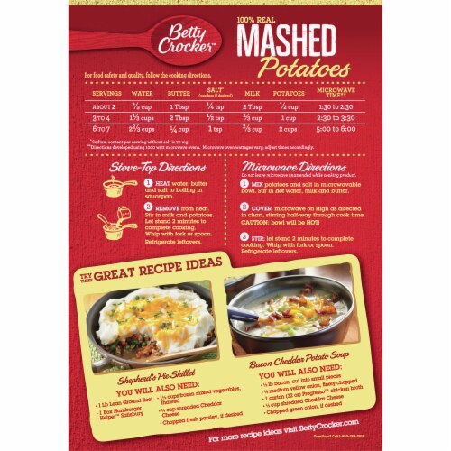 Betty Crocker™ Mashed Potatoes Perspective: back