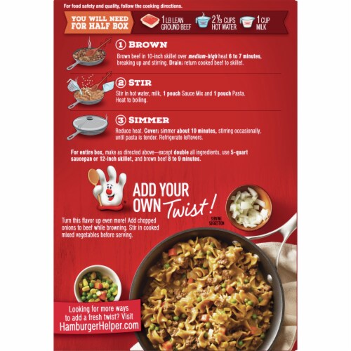 Hamburger Helper Beef Pasta & Sauce Mix Twin Pack Perspective: back