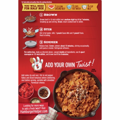 Hamburger Helper Lasagna Twin Pack Perspective: back