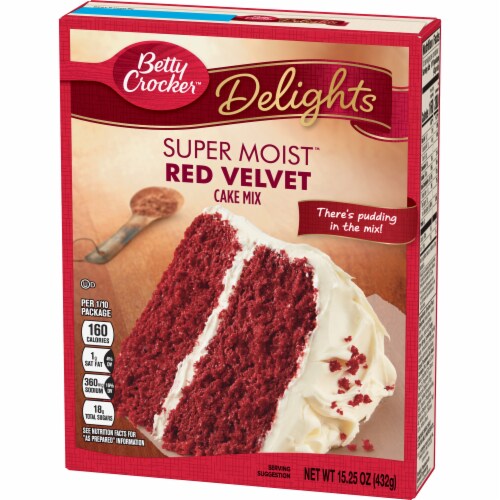 Betty Crocker™ Delights Super Moist™ Red Velvet Cake Mix Perspective: back