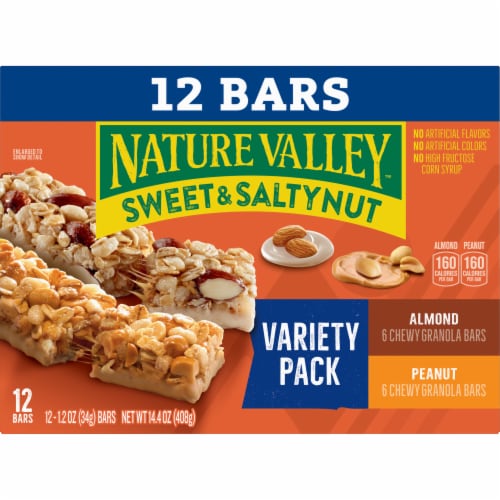 Nature Valley Granola Bars Sweet and Salty Nut Variety Pack Perspective: back