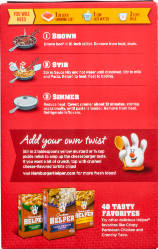 Hamburger Helper Classic Cheeseburger Macaroni Perspective: back
