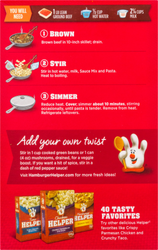 Betty Crocker Hamburger Helper Classic Stroganoff Perspective: back