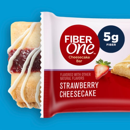 Fiber One Strawberry Cheesecake Bars Low Net Carb Low Sugar Healthy Dessert Snacks Perspective: back