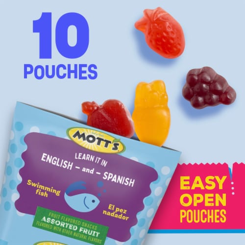 Mott's Gluten Free Assorted Fruit Flavored Snacks Perspective: back