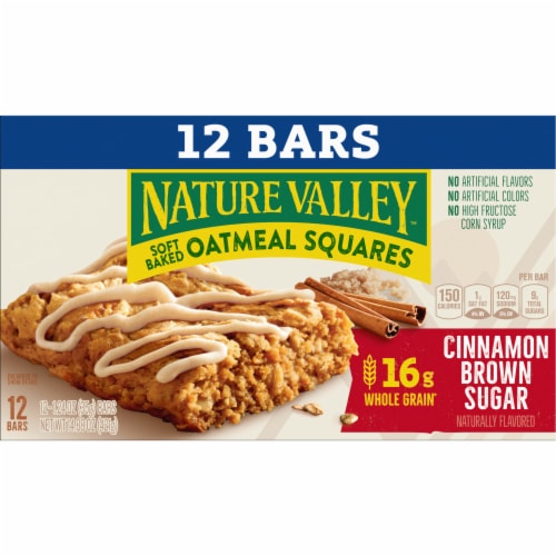 Nature Valley Cinnamon Brown Sugar Soft Baked Oatmeal Squares Perspective: back