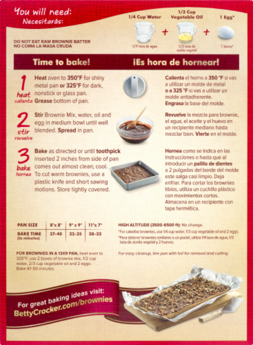 Betty Crocker Hershey's Walnut Brownie Mix Perspective: back