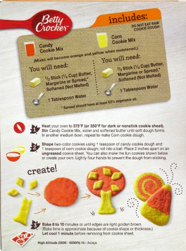 Betty Crocker Candy Corn Cookie Mix Perspective: back